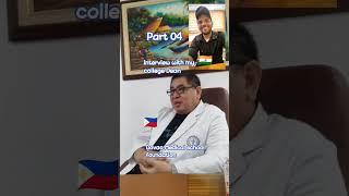 part 04 interview with my college Dean - Davao medical school foundation #ytshorts #philippines