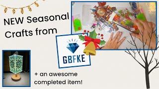 NEW Seasonal Crafts from #GBFKE #diamondpainting #holidaydiy & A Completed DIY Decorative Lamp too!