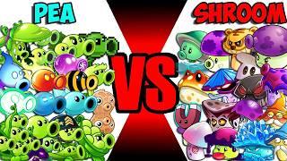 All Plants Team MUSHROOM vs PEA - Who Will Win? - Pvz 2 Team Plant vs Team Plant