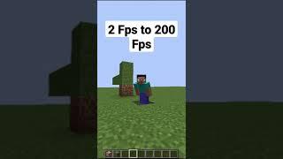 2 Fps to 200 Fps | Minecraft | #shorts