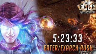 [PoE 3.23] 5:23:33 Detonate Dead Ignite Elementalist Eater/Exarch Rush HC [World Record]