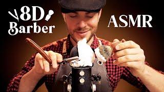 ASMR 8D Barbershop | 360° Haircut & Shaving Triggers for Sleep and Tingles [Ultra Realistic]