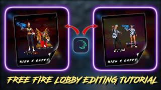 FREE FIRE LOBBY EDITING TUTORIAL  || Free fire instagram trending photo editing || @xcaffygmr