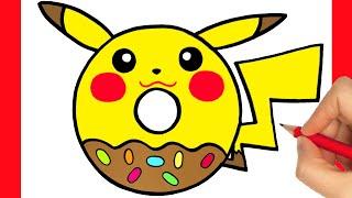 HOW TO DRAW A DONUT PIKACHU