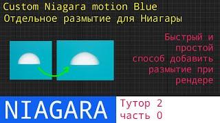 UE5 short tutorials: Niagara custom motion blur. Размытие для ниагары
