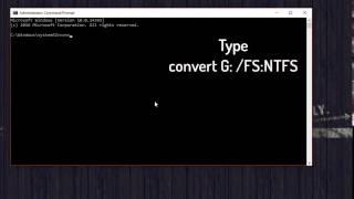 Convert FAT32 to NTFS (Without Format / Data Loss) in Windows 10