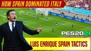 Luis Enrique's Spain Tactics vs Italy Explained! | Euro 2020 | eFootball PES 2021