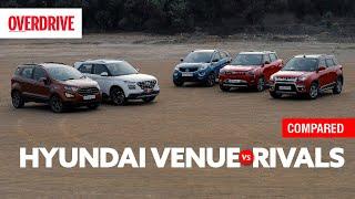 Hyundai Venue vs XUV300 vs Nexon vs Vitara Brezza vs EcoSport | Comparison Test | OVERDRIVE