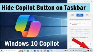 How to Hide the Microsoft Copilot Button on Taskbar | Remove Copilot button from taskbar Windows 10