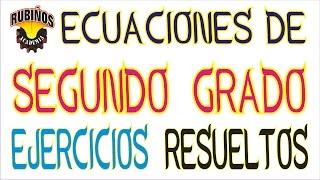 ecuaciones de segundo grado - full ejercicios resueltos de álgebra rubiños