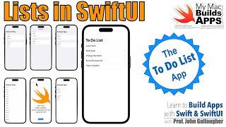 Ch  5 2 SwiftUI Lists and Passing Data Between Views (To Do List w/SwiftData app)