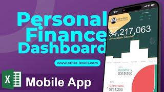 Mobile App Dashboard of Personal Finance using Microsoft Excel