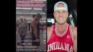 Bodybuilder and Grandma hit a set together! - THIS is the gym community! ️