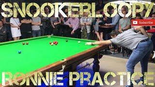 Ronnie O'Sullivan Practices Up Close And Personal