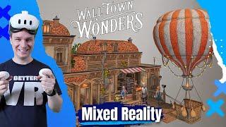 COOL! A miniature city in my living room! Wall Town Wonders [Mixed Reality Gameplay]