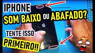 IPHONE ficou com som baixo ou abafado iPhone 7, 7 Plus, 8, 8 Plus? TENTE ISSO PRIMEIRO EM CASA!