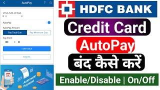 HDFC BANK Credit Card AutoPay Disable | Change AutoPay | MILLENNIA Card | Reward Points | Apply