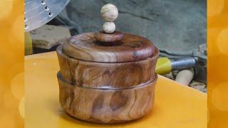 Сахарница из Яблони. Токарка по дереву. Woodturning