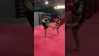 Muay Thai kick set up at EVO360 Pattaya