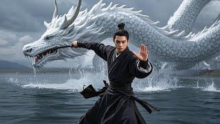 Fantasy Kung Fu Movie:10,000 years old white dragon causes chaos,but a skilled kung fu boy appears!