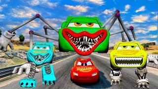 Epic Escape From The Lightning McQueen Demons Eater & McQueen Boxy Boo | McQueen VS McQueen Robot