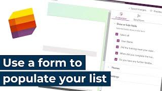 Microsoft Lists - Use forms to populate your list *NEW functionality*