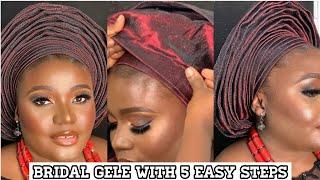 How to tie Gele step by Step | Makeup Artist tutorial on Client