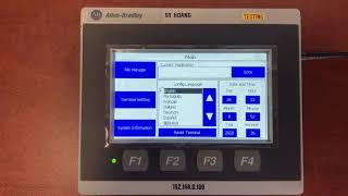 Allen Bradley Panelview 800 HMI Terminal - Basic Ethernet Communication Setup