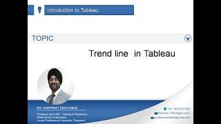 Trend line in Tableau