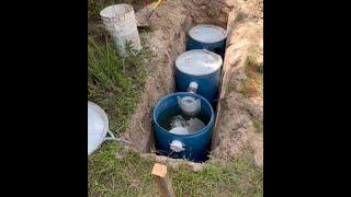 A more better, low cost DIY Septic system for an "off grid" cabin or camper.  Part 1