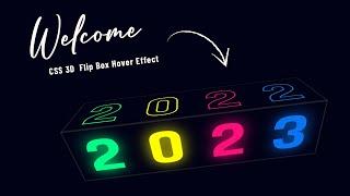 CSS 3D Flip Box Hover Effect | CSS Fun Project | 2023