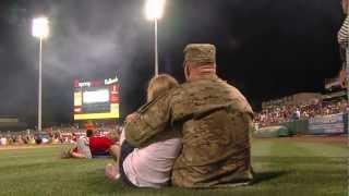 Soldier surprises daughter at Salt Lake Bees game