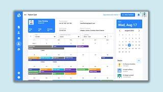 Vuejs - Vuetify JS, UI Design, Patient Dashboard using Agenda & Calendar | HTML - CSS - Javascript