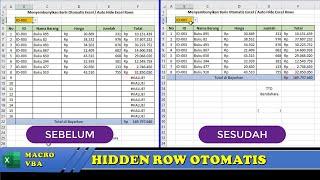 Auto Hide Excel Rows / Menyembunyikan Baris Otomatis