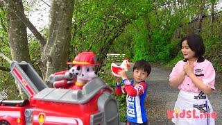 Paw patrol rescue toy ニワトリに逃げられた‼ねみちゃんを助けるぞ！