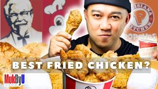 I Eat POV: KFC vs JOLLIBEE vs POPEYES Fried Chicken ASMR Mukbang (Whispering)