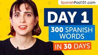 Day 1: 10/300 | Learn 300 Spanish Words in 30 Days Challenge
