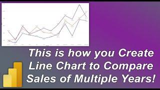 How to create Line Chart to compare Sales of Multiple Years in PowerBI | MI Tutorials