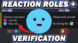 2021 How to make MEE6 REACTION ROLES + verification system (Easy Tutorial)