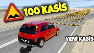 Cars vs 100 Speed Bumps – BeamNG Drive