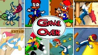 Evolution Of Woody Woodpecker Death Animations & Game Over Screens