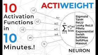 10 Activation Functions in 10 Minutes | Basics of Neural Network | Deep Learning | Streamlit