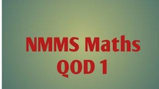 NMMS Maths QOD 1