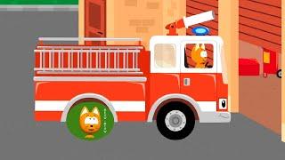 Fire Truck Song   -  Meow Meow Kitty  - Nursery Rhymes