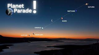 Planet Parade : What You Will Actually See  During June's Alignment  | Space Events | May -June 2024