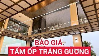 Báo giá tấm ốp than tre tráng gương | Ốp trần gương đẹp