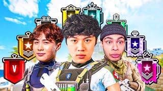 Can 3 YouTubers Beat EVERY Rank in Siege?