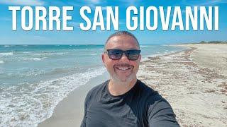 Walk on the beautiful beach of Torre San Giovanni, 28 March 2023