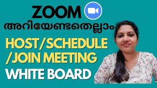 How to Use ZOOM/ZOOM Tutorial for Beginners-How to Host & Join a Meeting Malayalam Tutorial