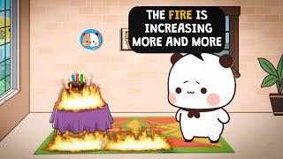 Fire in HomeTreat Party gone WRONG| 3d Animation| Peachgoma | Bubu Dudu Videos